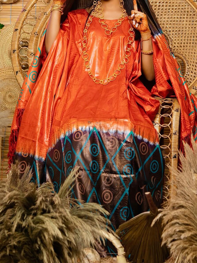 Women'S Formal Traditional Wear - African Printed Gown: Evening Formal Occasion