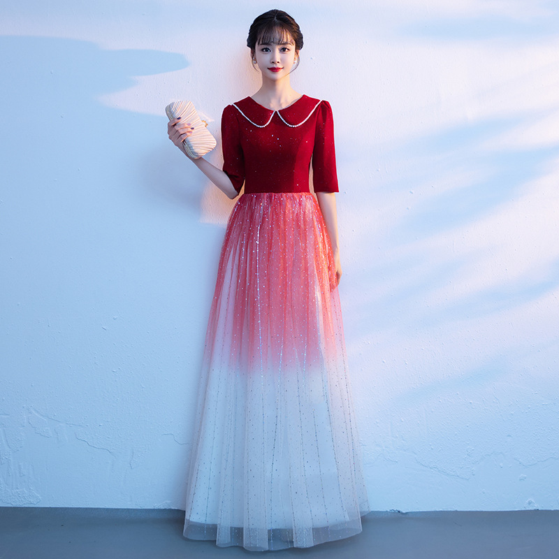 Women Formal Wear For Meeting - Ele Red Evening Gown for Women