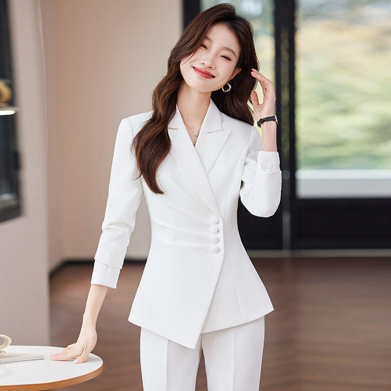White women's business suit, p - Women Formal Wear White Shirt ulasan dan harga