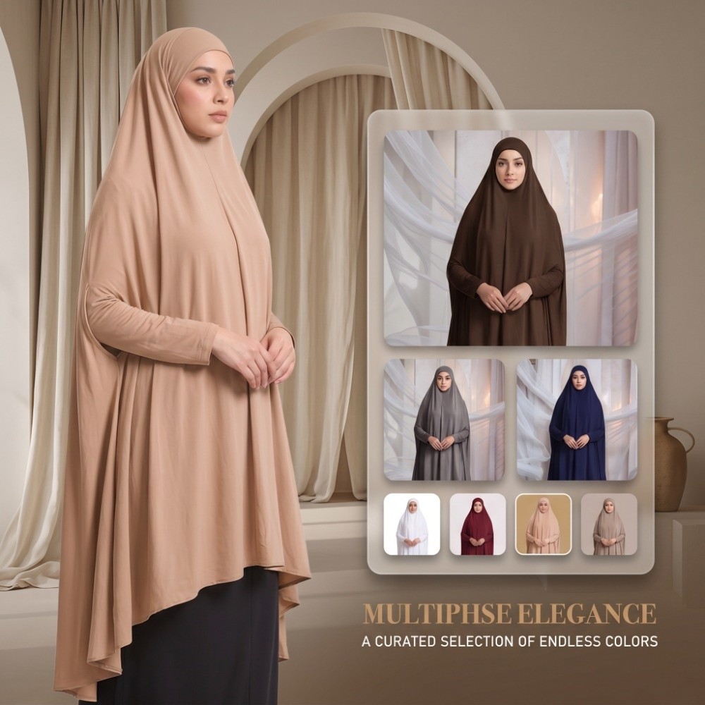 Caftan Plain Muslim Abayas Ele - Women'S Formal Traditional Wear ulasan dan harga