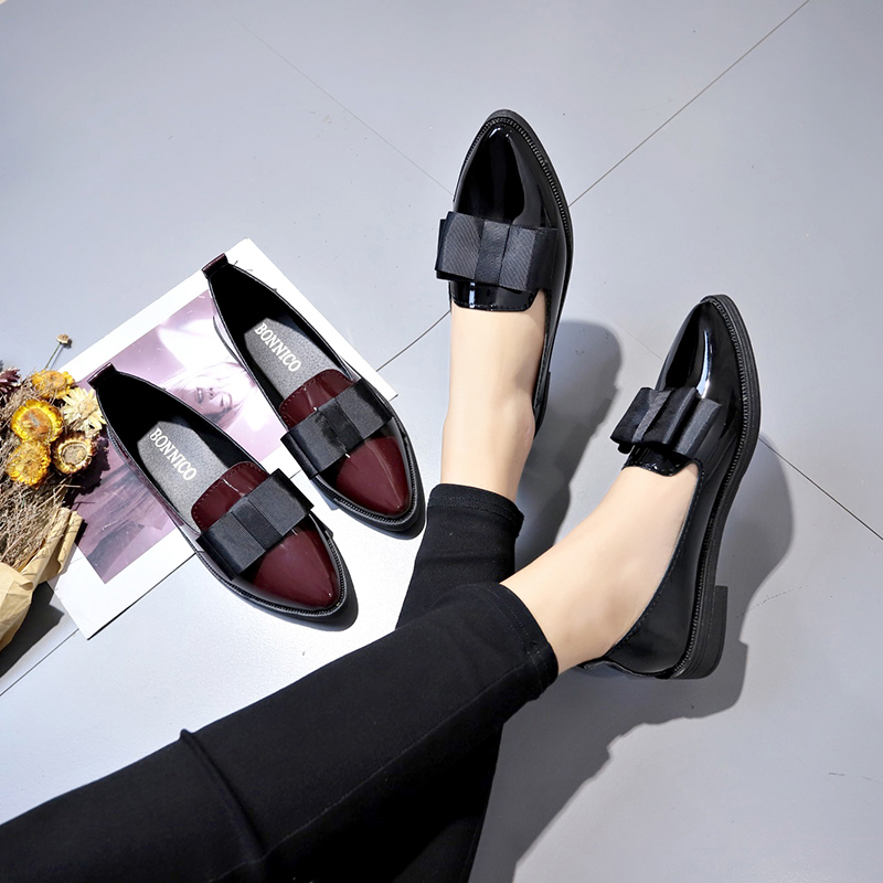 Black/ Wine Red Patent Leather - Women Formal Wear For Office ulasan dan harga