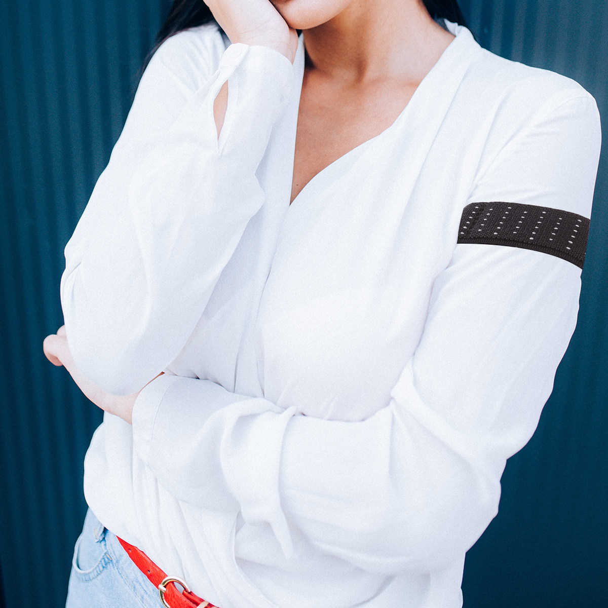1Pair 2.5cm Shirt Lock Belt Ch - Women Formal Wear White Shirt ulasan dan harga