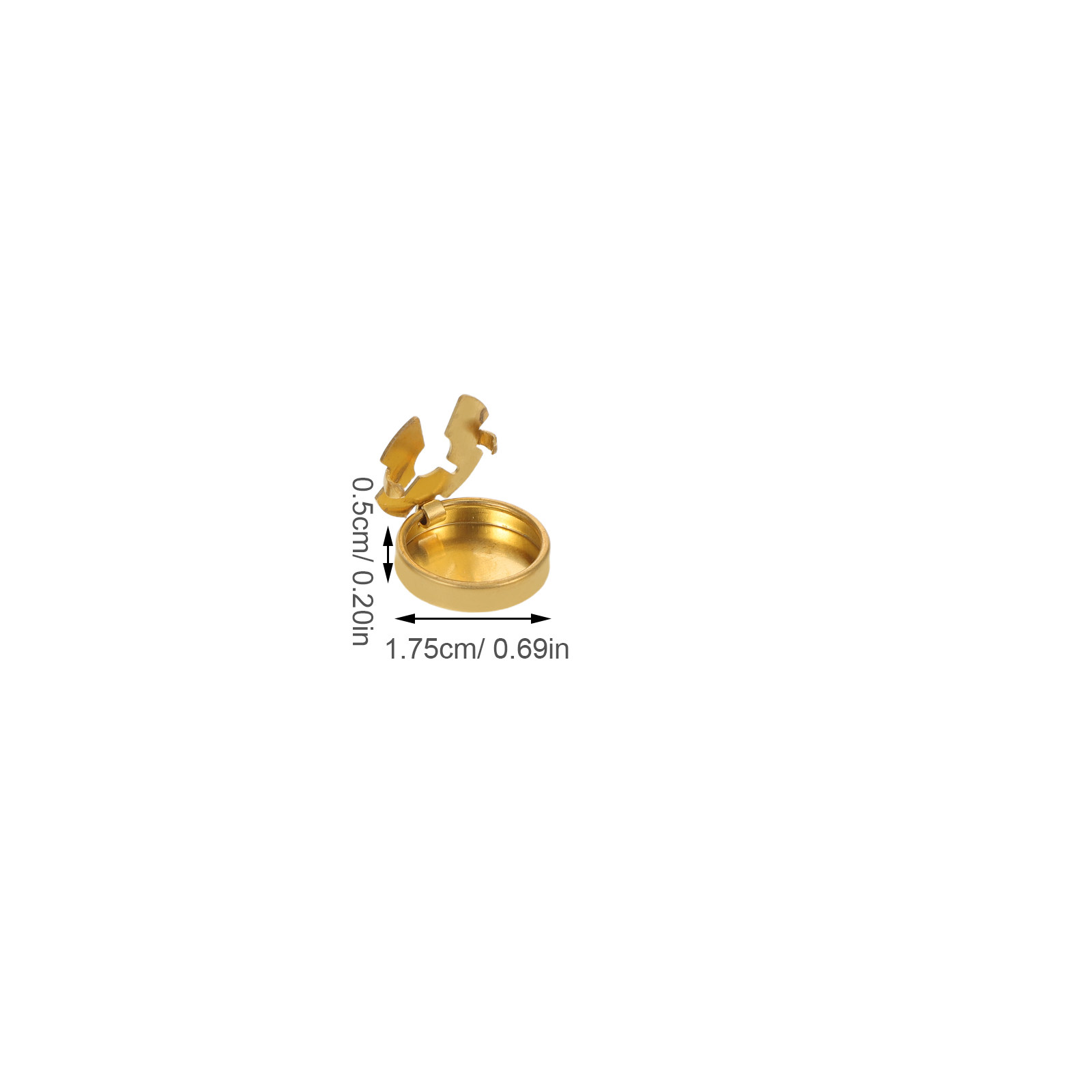 10Pcs Brass Shirt Button Cover - Women Formal Wear For Meeting ulasan dan harga