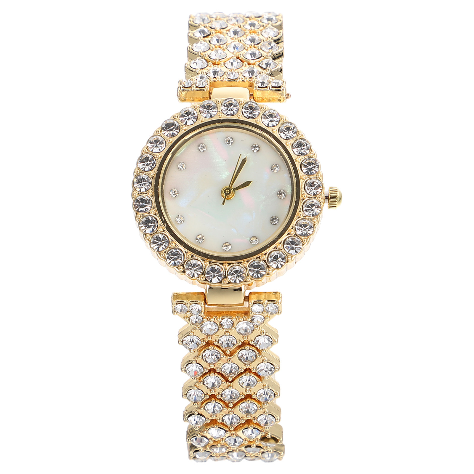 Shiny Golden Rhinestone Watch  - Women Formal Wear For Meeting ulasan dan harga
