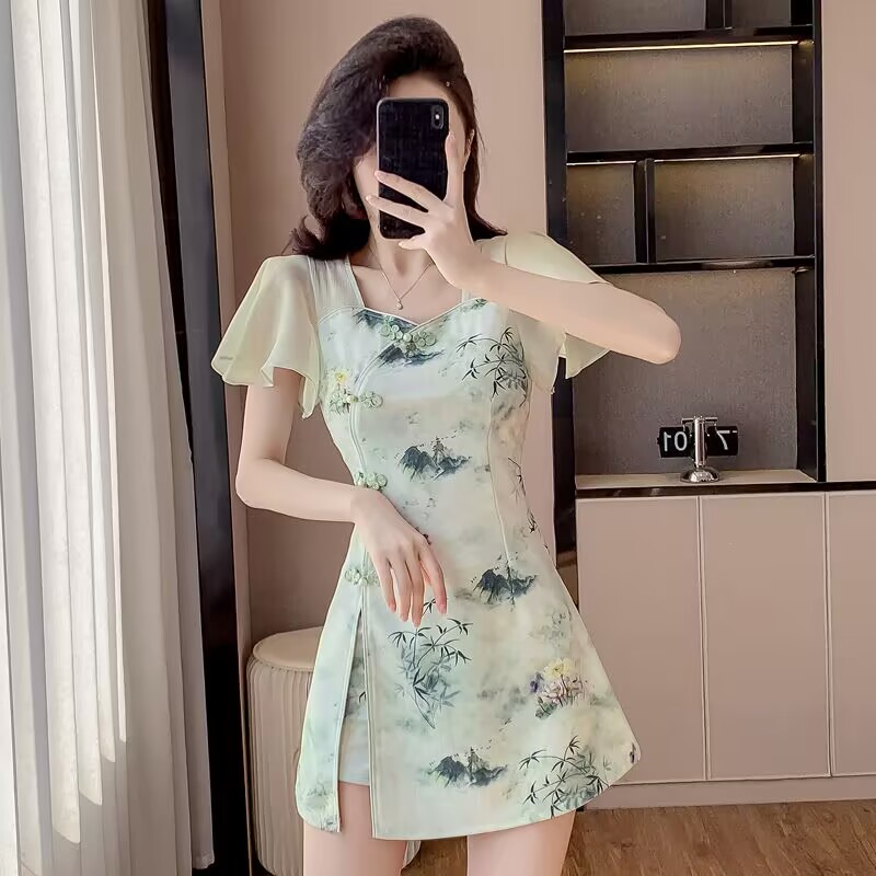 Summer Chinese Style Sweet Che - Women Formal Wear For Office ulasan dan harga