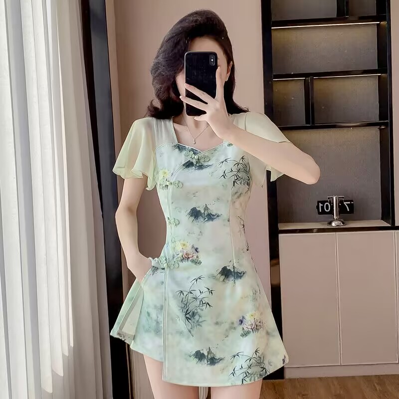 Summer Chinese Style Sweet Che - Women Formal Wear For Office ulasan dan harga