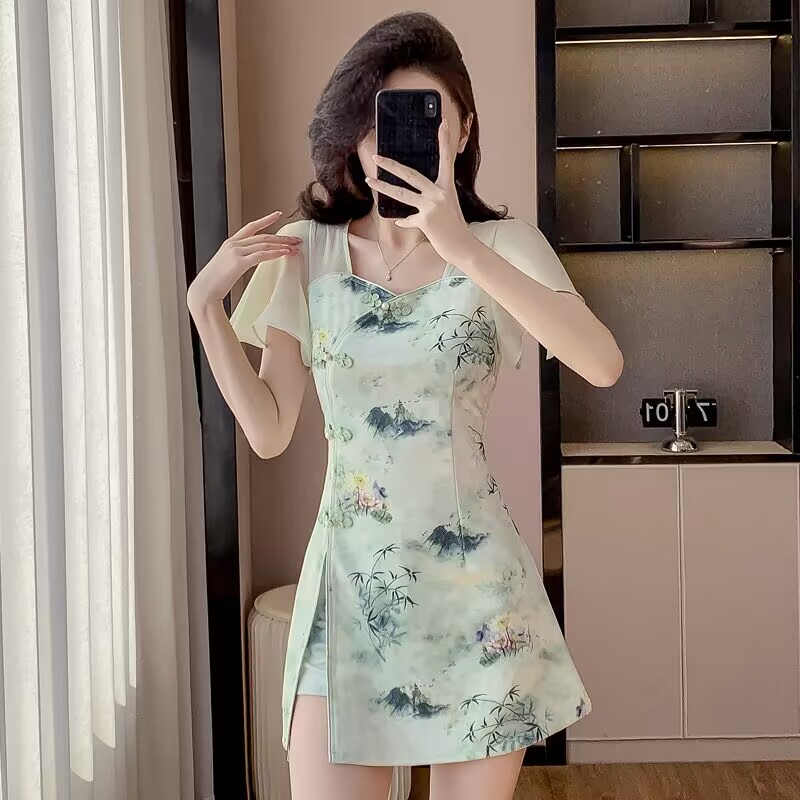 Summer Chinese Style Sweet Che - Women Formal Wear For Office ulasan dan harga