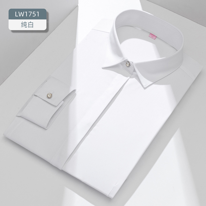 New bamboo fiber women's long- - Women Formal Wear White Shirt ulasan dan harga