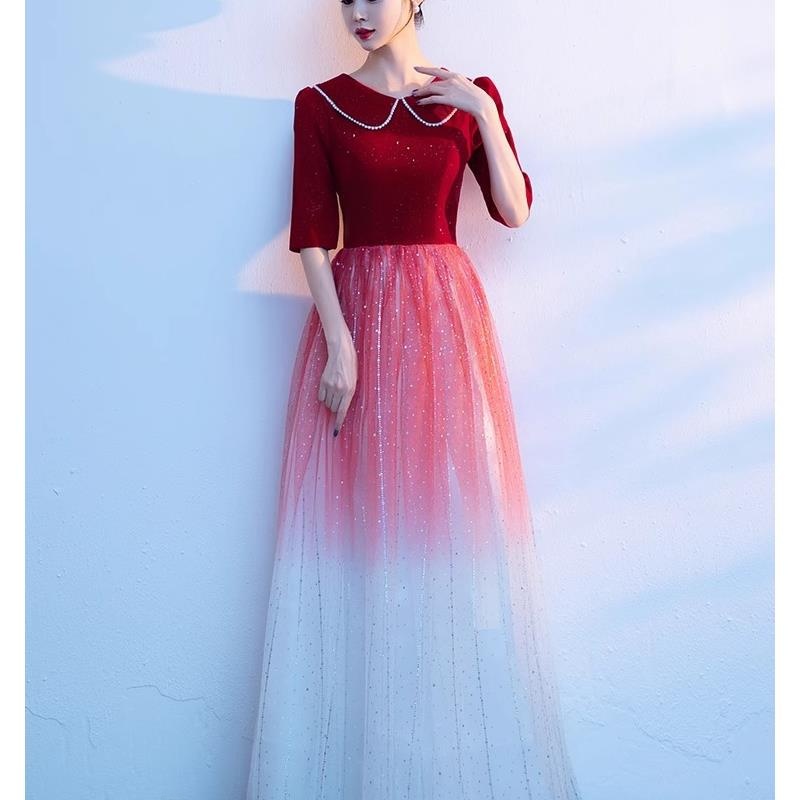 Ele Red Evening Gown for Women - Women Formal Wear For Meeting ulasan dan harga